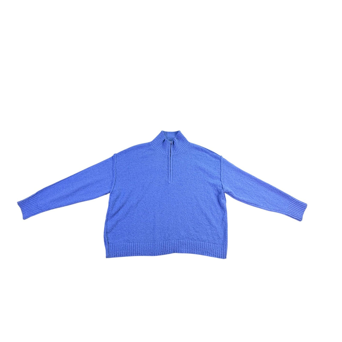 Promesa Womens Light Blue Half-Zip Pullover Sweater Size L