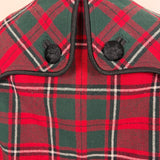 Pendleton Womens Red Green Wool Plaid Jacket 3/4 Sleeve Button Front Size S