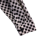 Ann Taylor Loft Womens White & Black Blouse Long Sleeve Floral Print Size XS