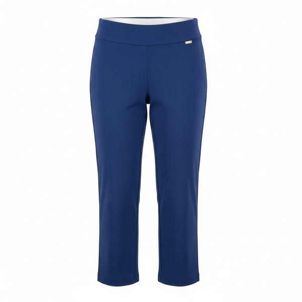 I.N.C. Womens Navy Cropped Pull-On Capri Pants With Tummy Control Size 14