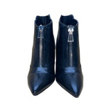 Zara Trafaluc Women’s Black Faux Leather Wedge Heel Ankle Booties Sz 6 USA