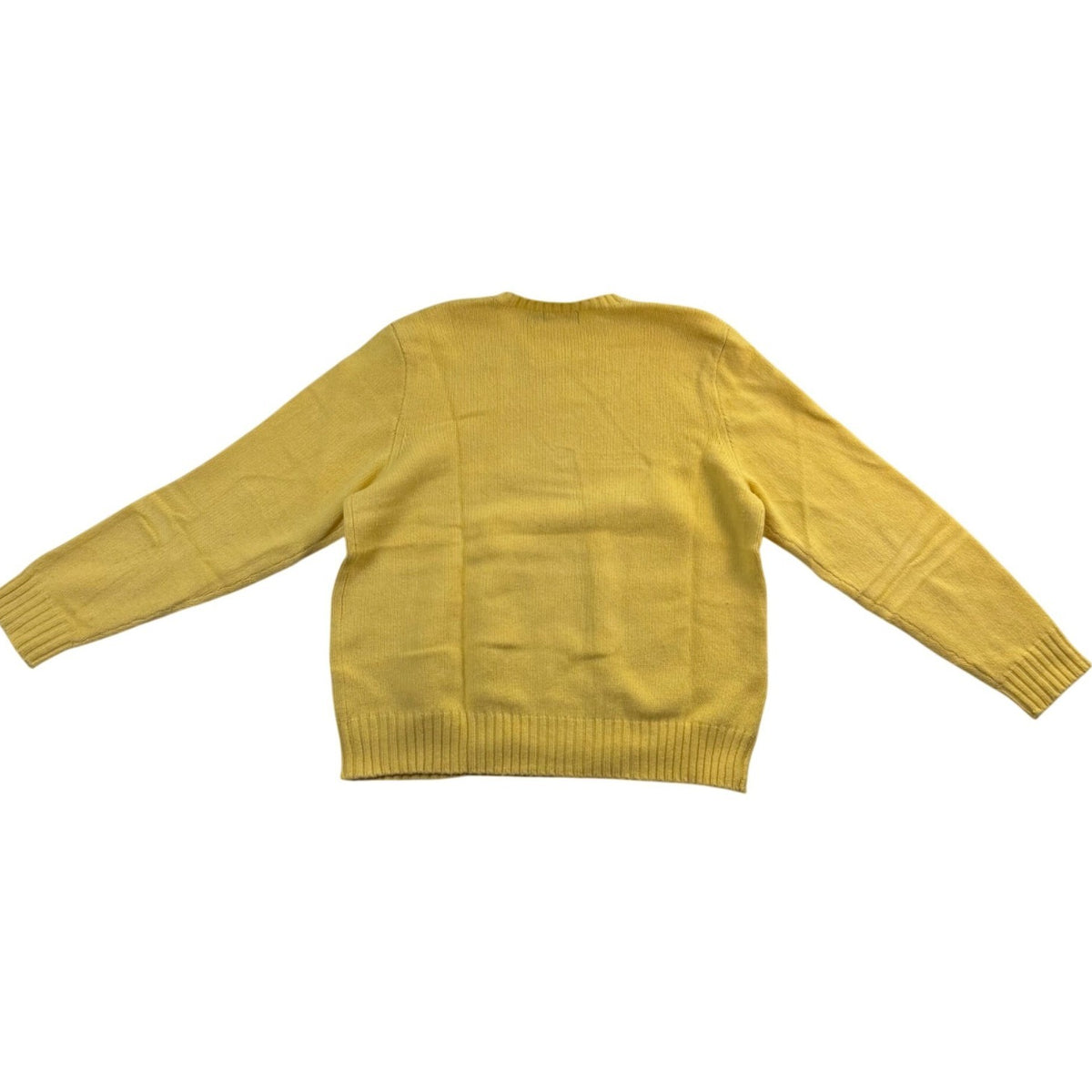 Polo Ralph Lauren Mens Yellow Crewneck Sweater Classic Knit Sz XXL