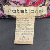 Vintage Notations Womens Black Velvet Button-Up Jacket Size  XL