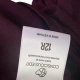 Express Womens Burgundy Wide-Leg Pants Recycled Polyester Blend Size M