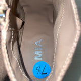 MIA Women’s Taupe Perforated Side Zipper Slip-On Arianna Wedge Sneakers Sz 7.5M