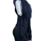 Moma Women’s Navy Blue Sweater with Outer Pockets Wool - One Size