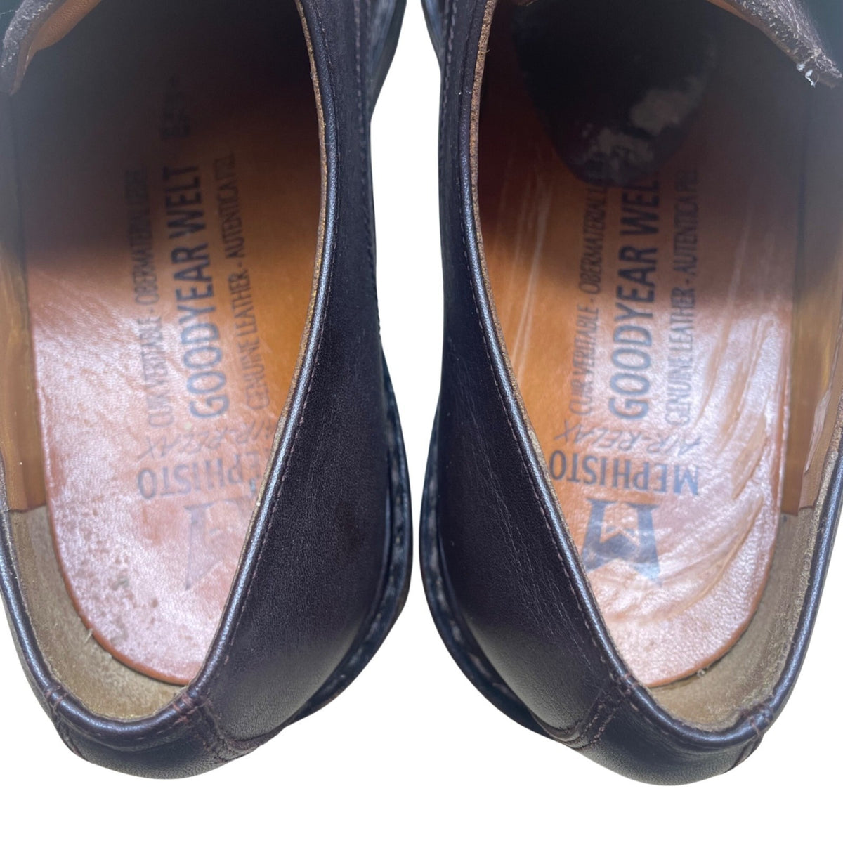 Mephisto Men’s Brown Leather Air-Relax Cap-Toe Goodyear Welt Dress Shoes Sz 8