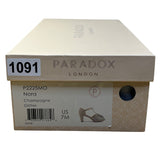 Paradox London Women’s Champagne Glitter T-Bar Nora Open Toe Heels Size 7M