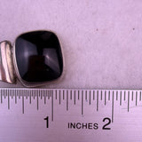 Sterling Silver & Onyx Vintage Pendant Marked Mexico Black Stone Jewelry