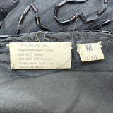 Black & Silver Sequin Beaded Womens Dress Long Sleeve Elegant Design Size M