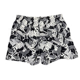 Nike Mens Black & White Abstract Print Swim Shorts Mesh Liner Drawstring  Sz XL