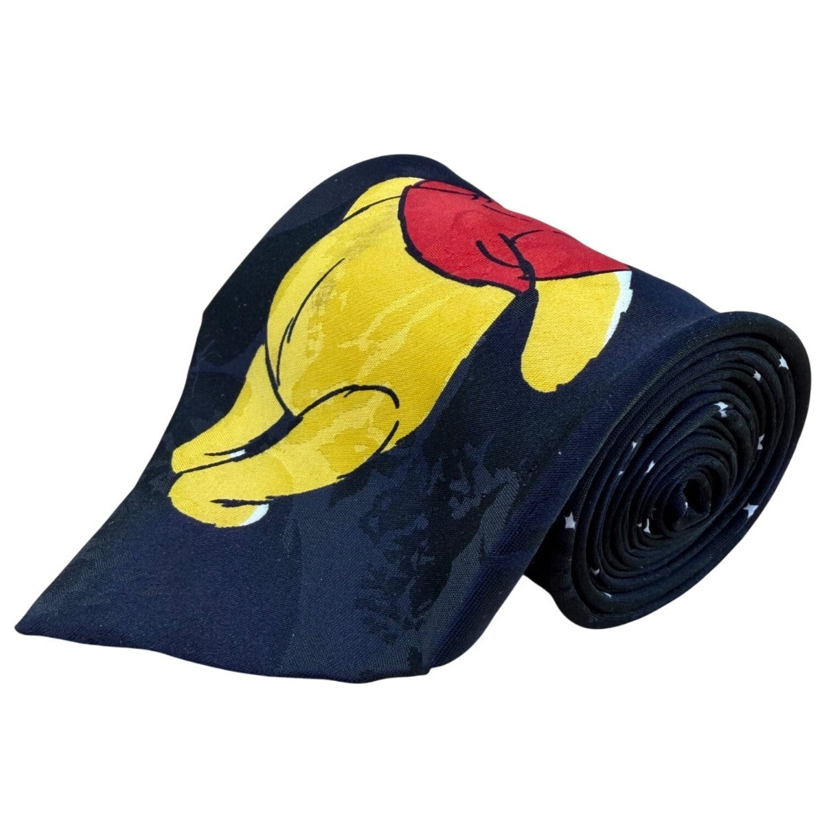 Disney Men’s Black Polyester Winnie The Pooh Necktie Starry Night Prin