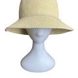 Yellow Cloche Hat With Braided Band & Metal Buckle Accent
