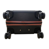 Tilymol Black & Orange Telescopic Handle TSA Lock Hard-Shell Spinner Luggage