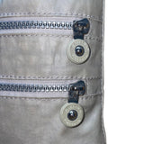 Kipling Women’s Silver Metallic Zippered Pockets Adjustable Strap Crossbody Bag