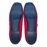 Vivaia Women Red Knitted Fabric Mary Jane Flats Size US9