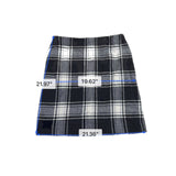 Talbots Womens Black & White Wool Blend Plaid Skirt Fully Lined Size 10