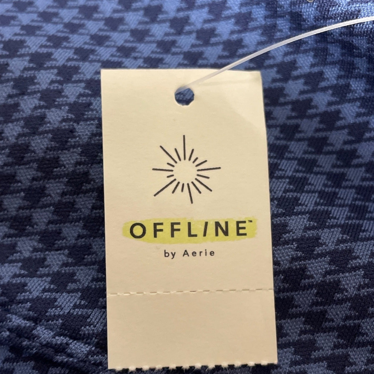 Offline By Aerie Womens Blue Polyester Elastane Houndstooth Skirt Stretchy Sz S