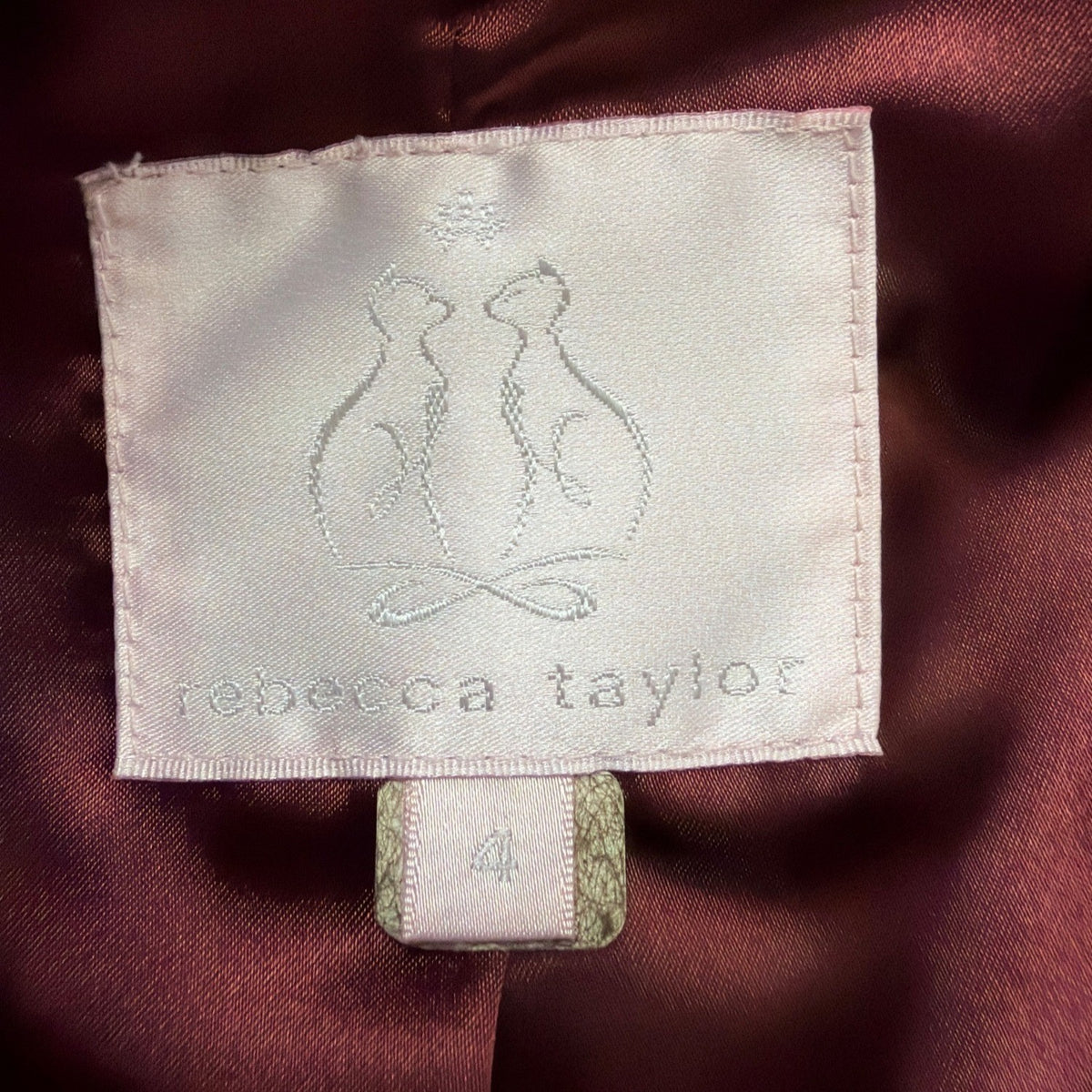 Rebecca Taylor Womens Brown Faux Fur Coat With Satin Lining Winter Luxury Size 4
