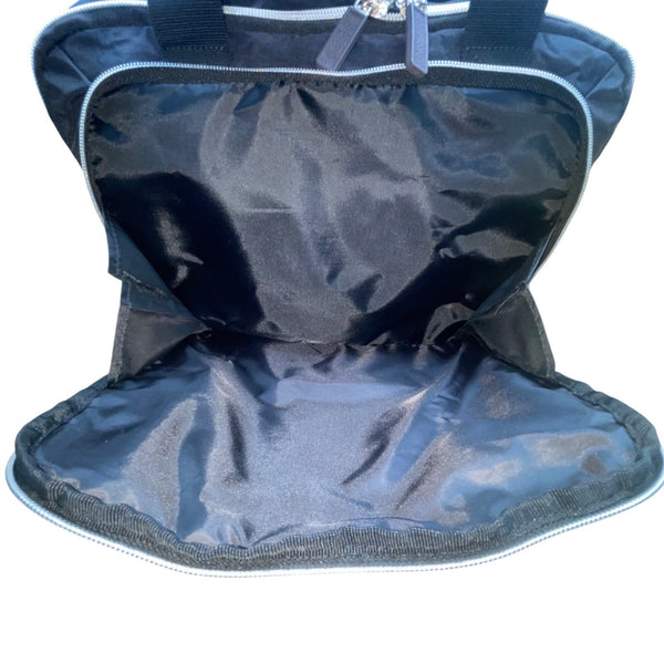 Biaggi Women’s Black Nylon Expandable With Wheels Rolling Carry-On Luggage Bag