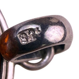 Sterling Silver Womens Amber Pendant 925 Hallmark Oval Shaped  Jewelry Vintage