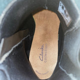 Clarks Women's Black Leather Ultra Comfort Wide Fit Zylah Faye Ankle Boots Sz 9W