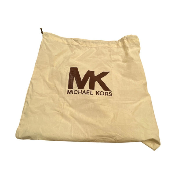 Michael Kors Women’s Gold Metallic Textured Leather Hobo Bag Logo Charm Accent