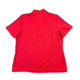 Tail Womens Red Polyester/Spandex Short Sleeve Half-Zip Performance Polo Shirt X