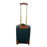 Samantha Brown Unisex Teal & Brown Faux Croc-Embossed Spinner Carry-On Luggage