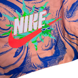 Nike Mens Peach & Blue Swim Trunks Standard Fit Abstract Pattern Size XL