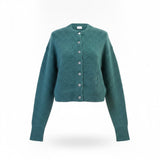 Cotton:On Womens Green Wool Blend Button-Up Cardigan Sweater Soft Textured Sz M