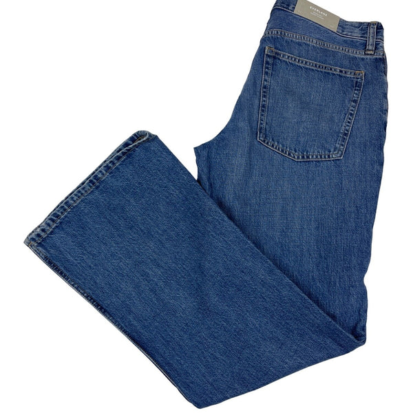 Everlane Mens Blue Denim Slouch Bootcut Jeans 30 Regular New