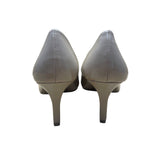 Comfort Plus By Predictions Women’s Nude Patent Leather Closed-Toe Heels Sz 8.5W