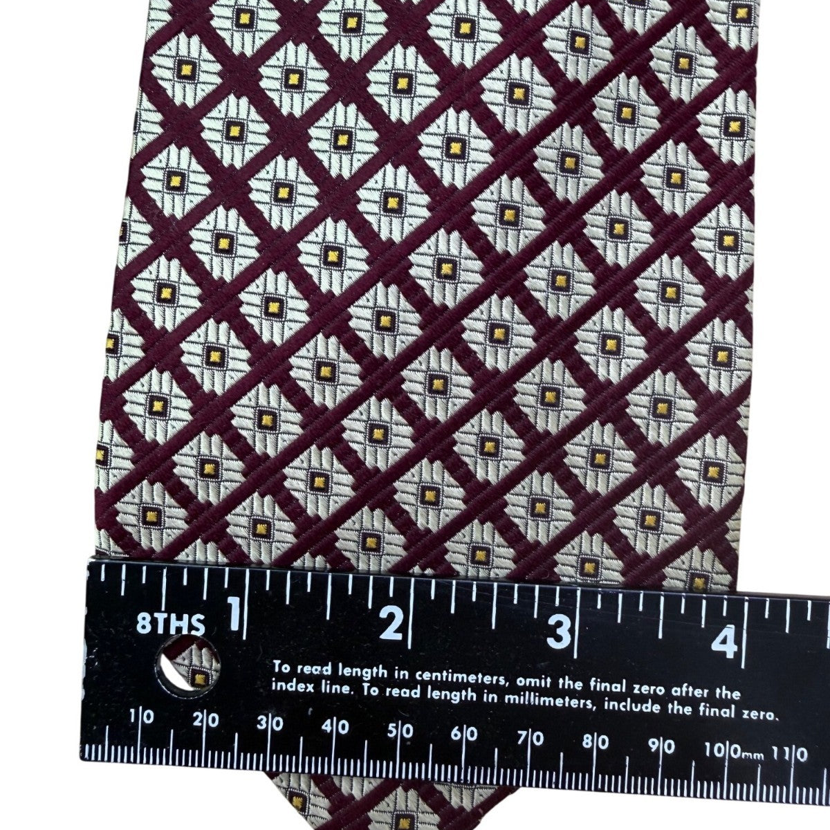 Robert Talbott Mens Burgundy Silk Patterned Tie By Nordstrom Hand Sewn