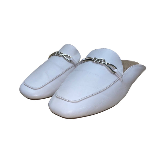 Naturalizer Women’s White Man-Made Slip-On Loafers Kayden Mule Size 7.5W