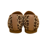 Jon Josef Women’s Brown Leopard Print Needlepoint Loafers Size 7.5