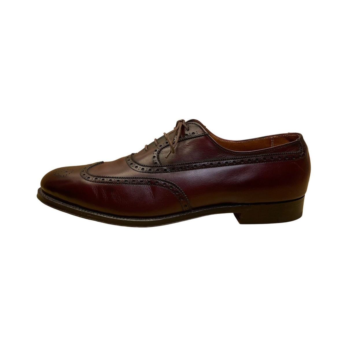 Alden Men’s Burgundy Genuine Leather Wingtip Oxfords Shoes Size 10.5