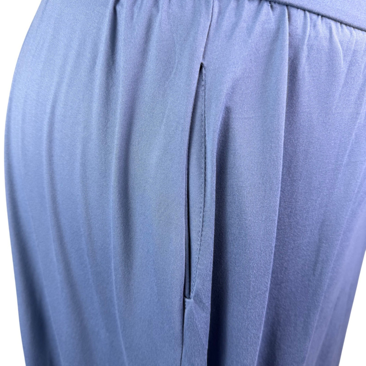 Doublju Womens Blue Polyester/Spandex Maxi Skirt Flowy Stretch Design Size 1X