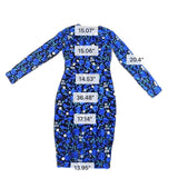 Pretty Little Thing Womens Blue Floral Embroidered Midi Dress Size 10
