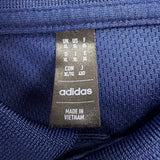 Adidas Mens Blue Polyester Polo Shirt  Embroidered Logo Short Sleeve Size XL