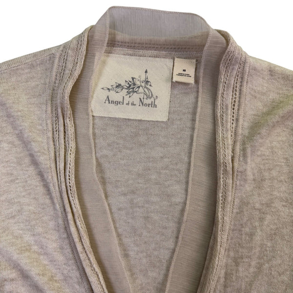 Angel Of The North Womens Beige Knit Button Cardigan Sweater Size XS
