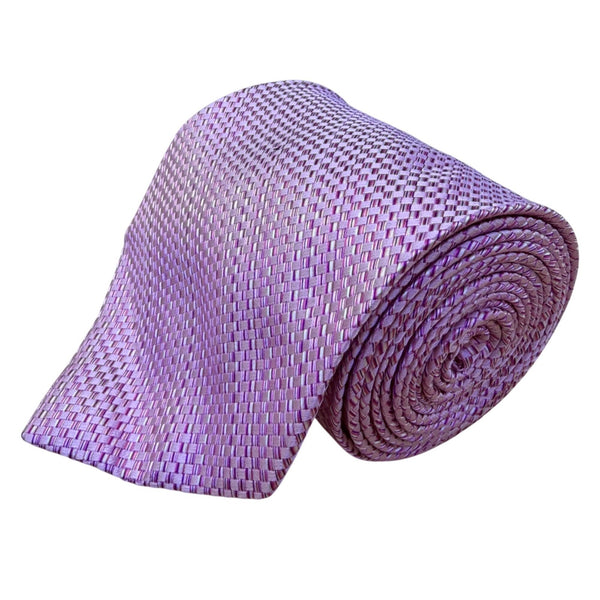 Nicole Miller Mens Purple All Silk Textured Tie 57" Long Luxury Formal Accessory