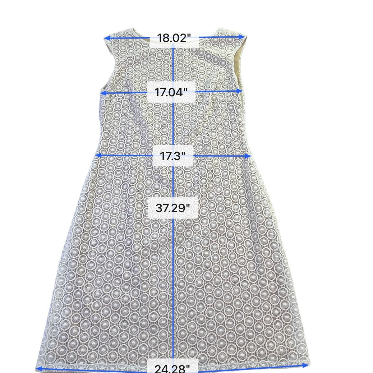 Jessica Howard Womens Beige Polyester Sleeveless A-Line Dress Geometric Size 12