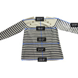 Talbots Womens White & Navy Cotton Striped Buttoned Sweater Plus Size 1X EUC