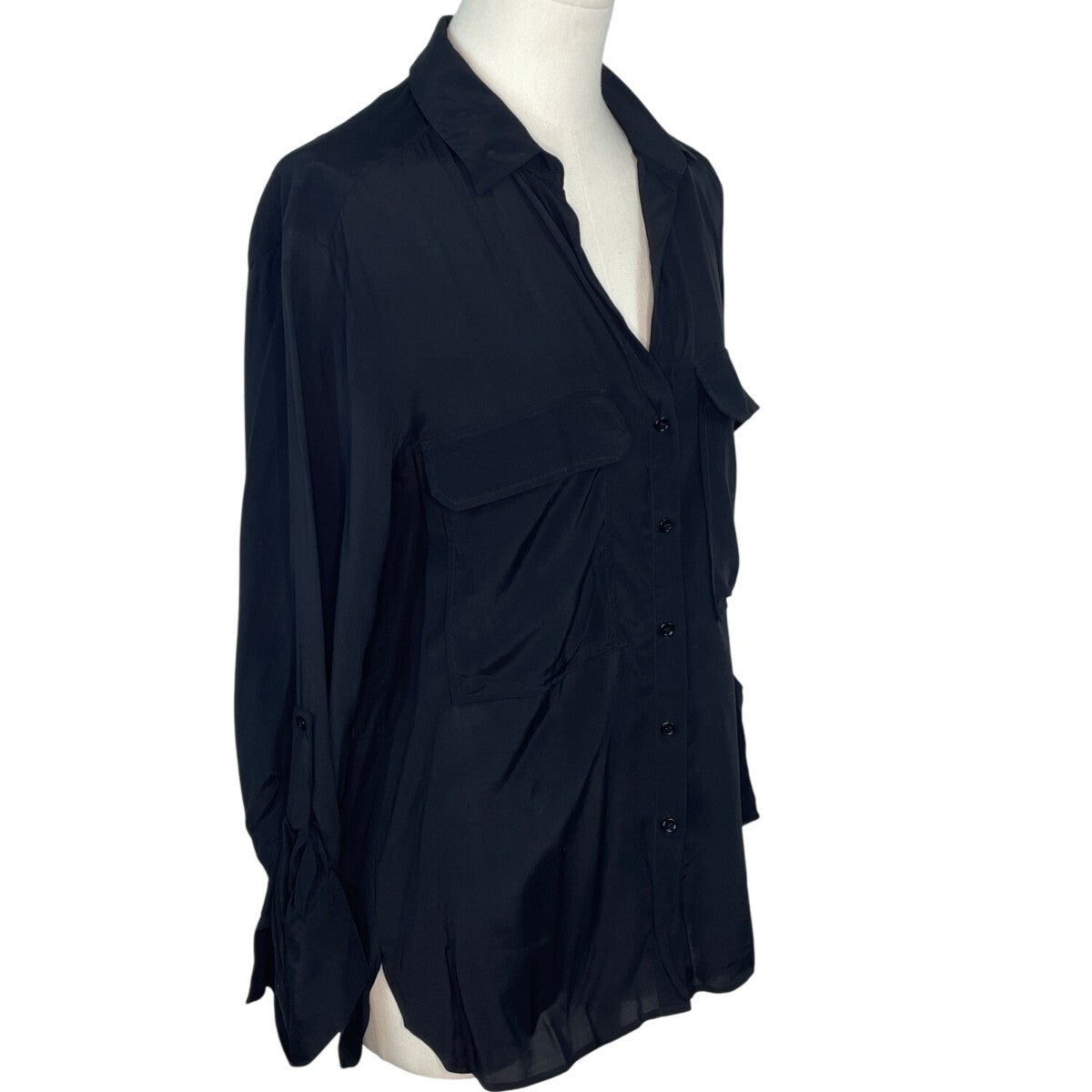 Zara Woman Black Button-Up Blouse Size S- New
