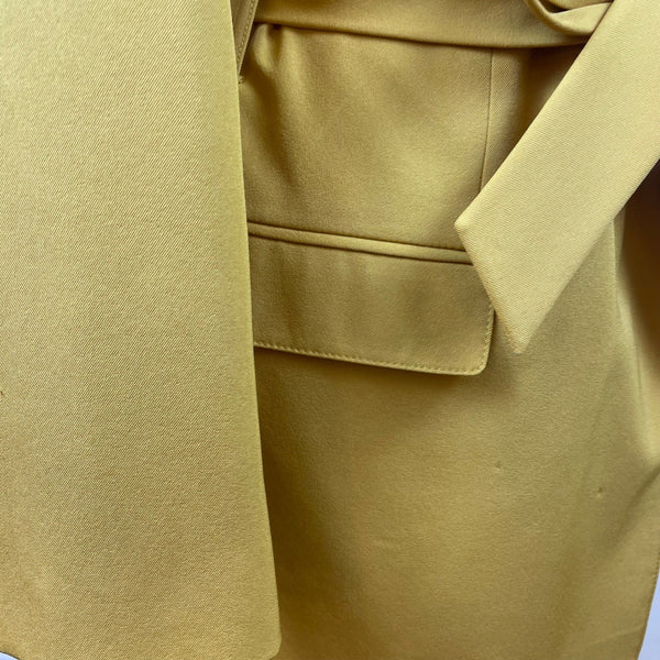 John Meyer Women's Yellow Polyester/Spandex Belted Blazer Jacket Size 10