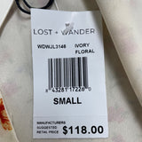 Lost + Wander Women’s White Floral Maxi Dress With Long Sleeves Size S - New