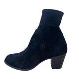D Vita Women’s Black Suede Heeled Side Zipper Cerby Ankle Boots Size 9