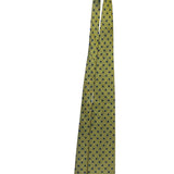 Brooks Brothers Mens Gold & Blue 100% Silk Patterned Geometric Design Tie