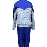 Ellesse Womens Blue Polka Dot Tracksuit Set Nylon Polyester Cotton Size 3